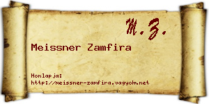 Meissner Zamfira névjegykártya